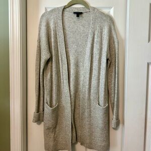 J. Crew soft Gray Women's Open front long Cardigan Sweater
